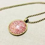 Red Floral Necklace, Red Or..