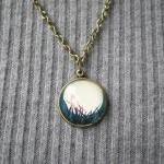 Bird & Moon Necklace, Graph..