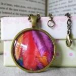 Colorful Feather Necklace, ..