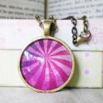 Altered Art Necklace, Purpl..