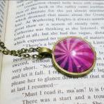Altered Art Necklace, Purpl..