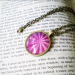 Altered Art Necklace, Purpl..