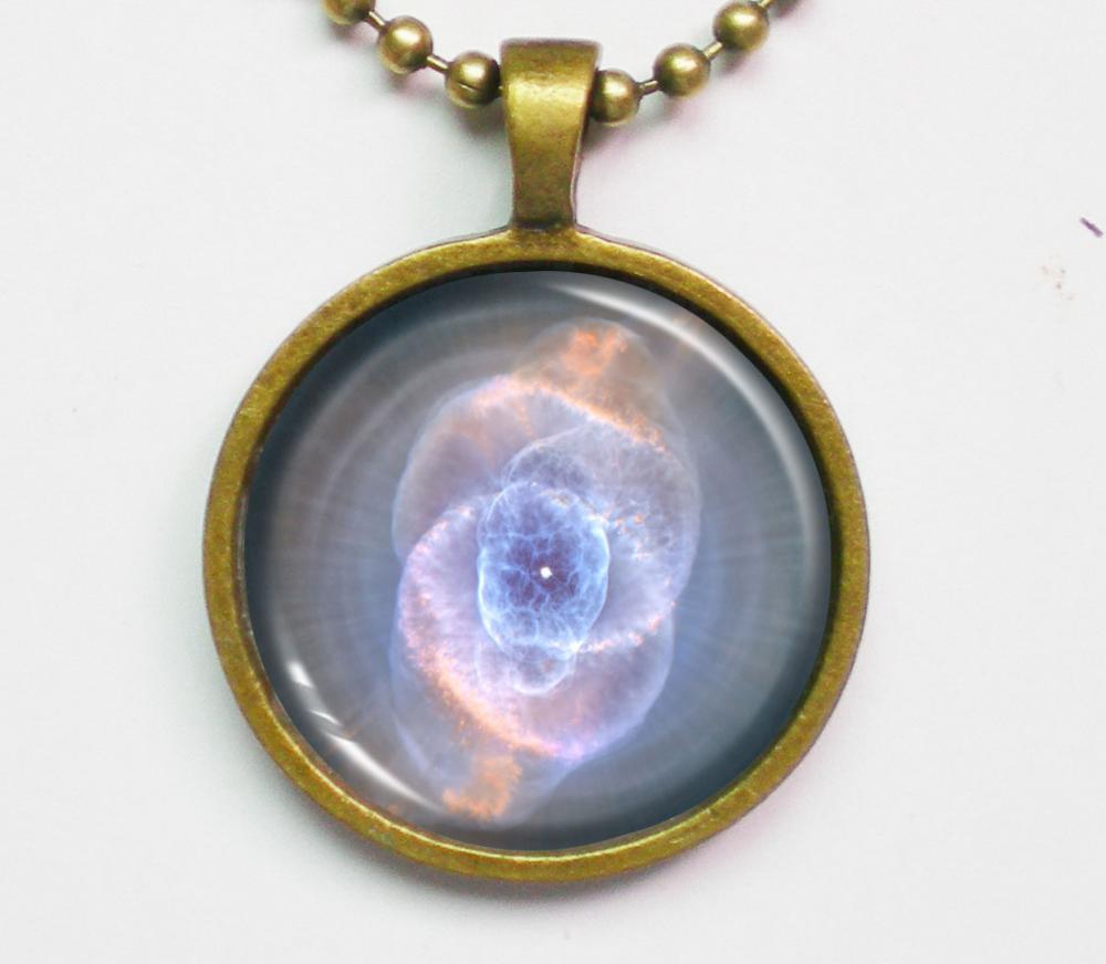 Nebula Image Necklace - Fantasy Cat's Eye Nebula Necklace - Galaxy Series