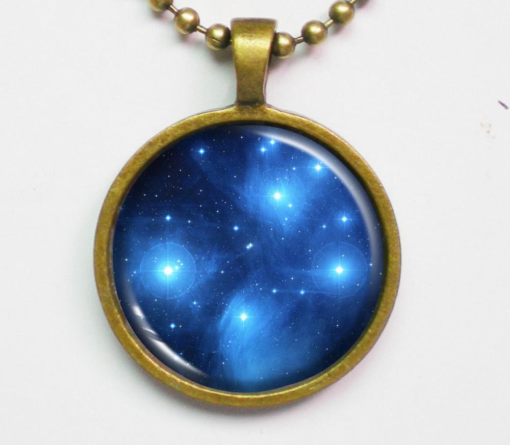 Interstellar Necklace - Star Cluster Pleiades, Seven Sisters, Constellation,M45 - Galaxy Series