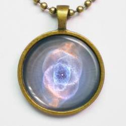 Nebula Image Necklace - Fantasy Cat's Eye Nebula Necklace - Galaxy Series